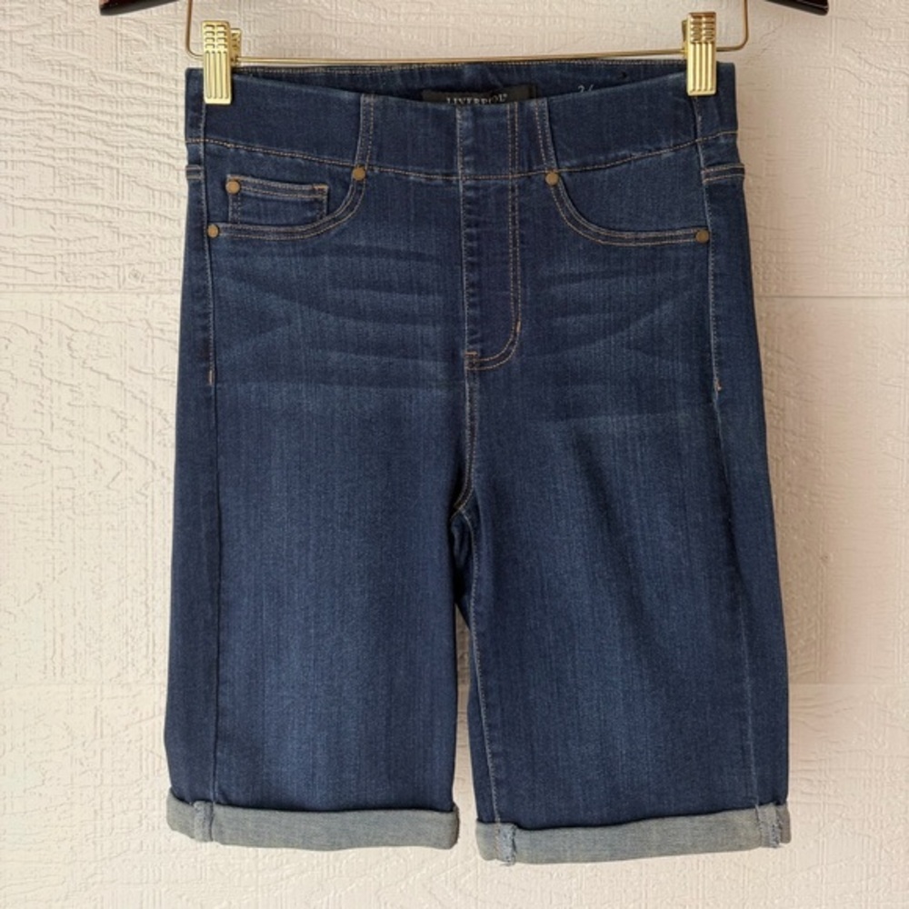 Liverpool Los Angeles Bermuda Denim Shorts Size 26